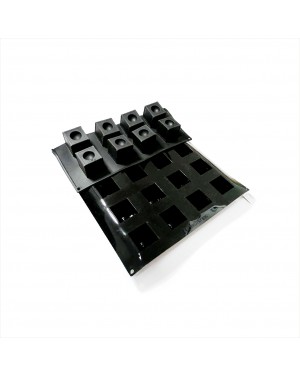 Cubic Black Silicon mould - 60X40, 3cm Diameter Indentation