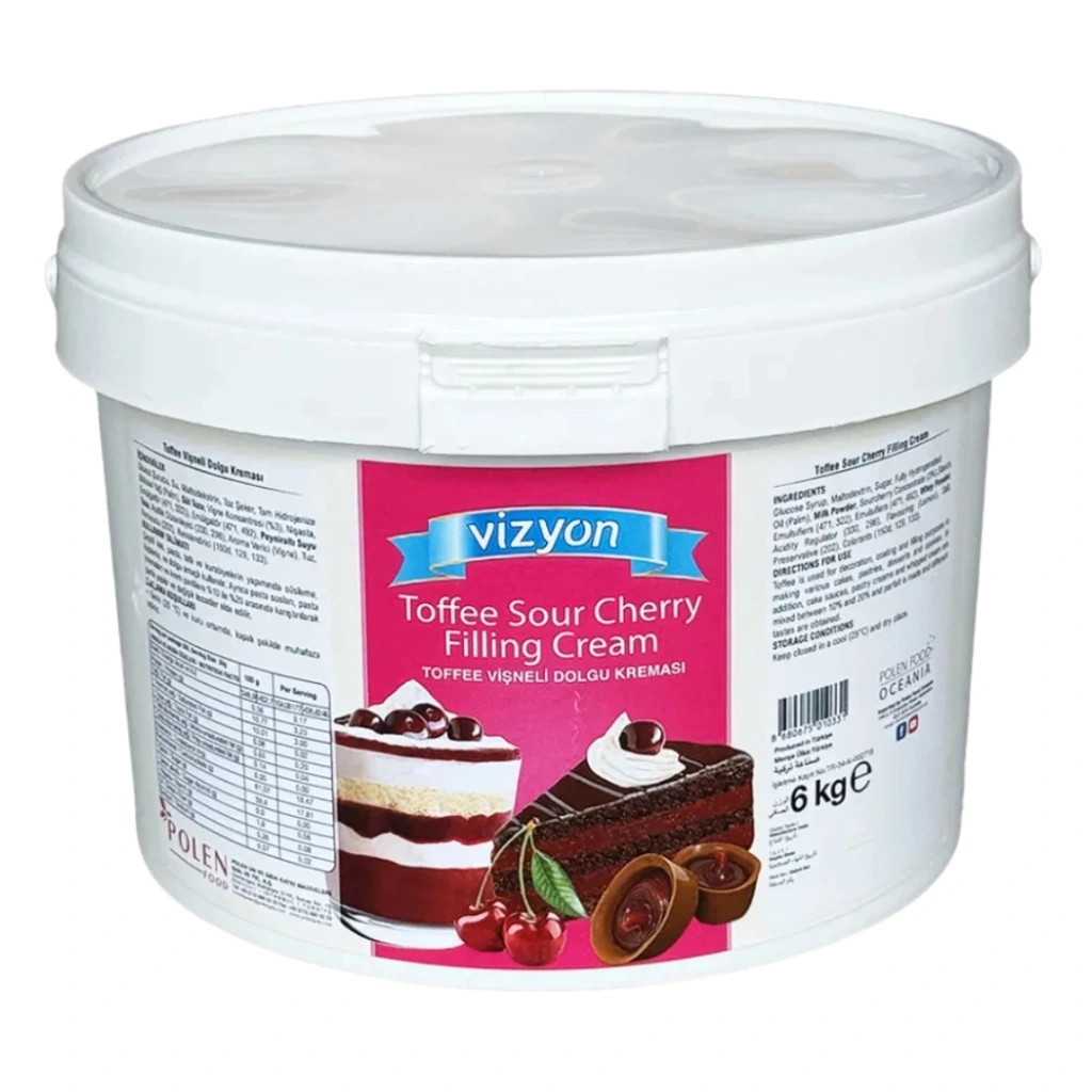 [VZPMX052] TOFFEE SOUR CHERRY FILLING CREAM 6KG-VIZYON